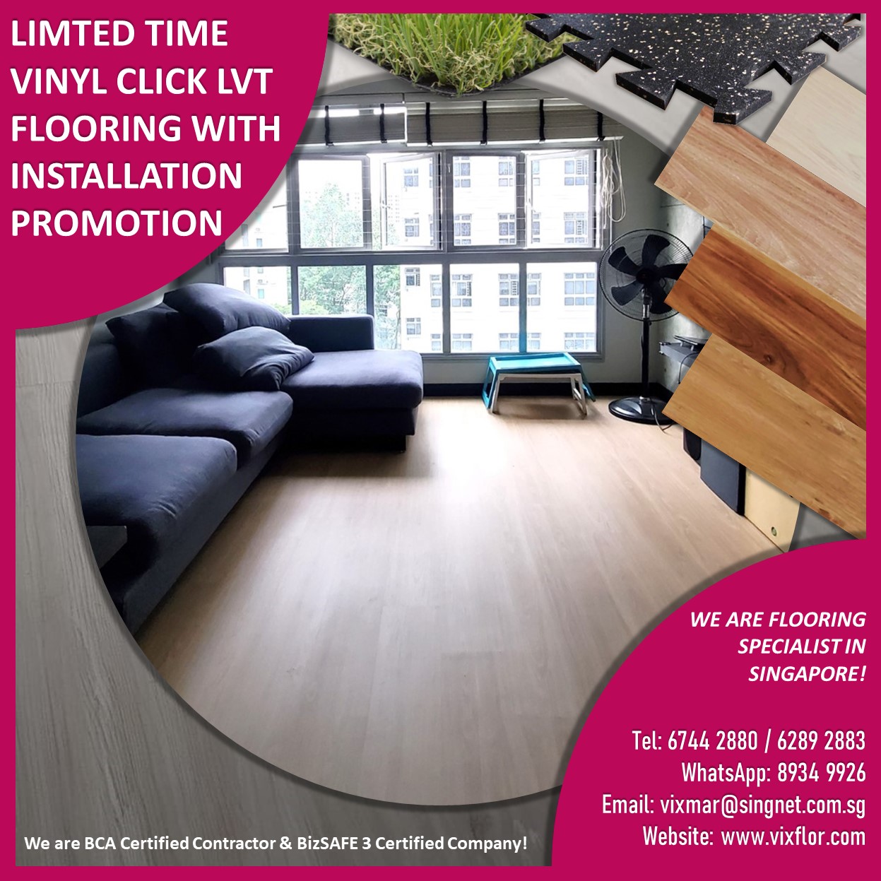 BTO 2 and 3 Room Vinyl Flooring Promotion